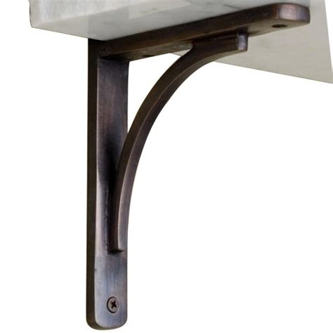 Rustic Brass Shelf Bracket in 3 Finishes