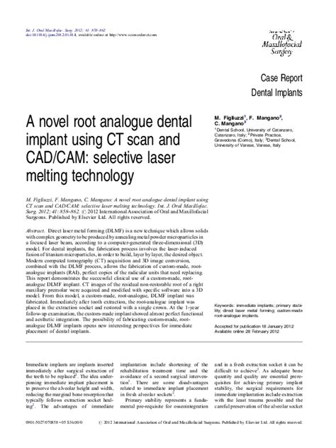 (PDF) Case Report Dental Implants | haritha s - Academia.edu