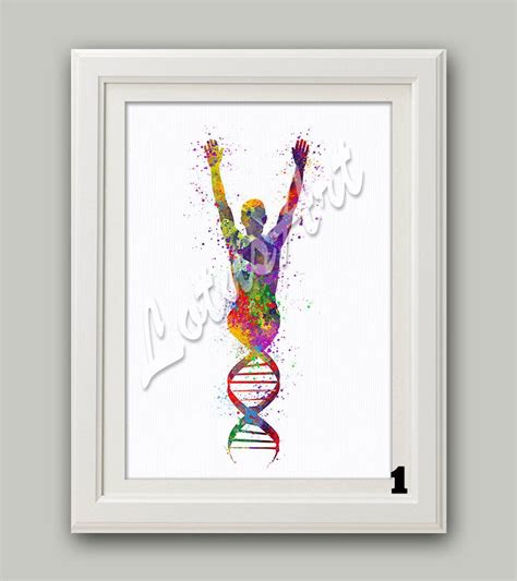 Human DNA Art Print Medical Colorful Watercolor Wall Art | Etsy | Biology art, Dna art, Colorful ...