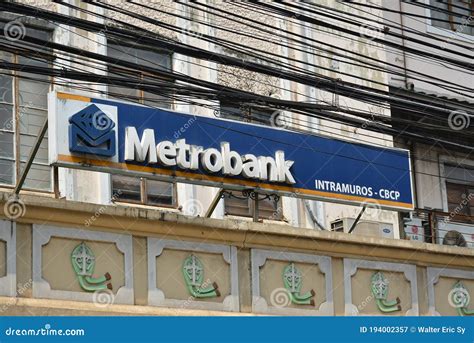 Metrobank Facade at Intramuros in Manila, Philippines Editorial ...