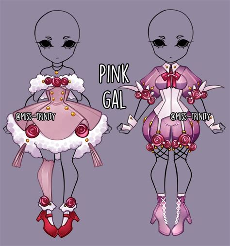 Pink Gal outfit adopt [close] by Miss-Trinity on DeviantArt | Drawing ...