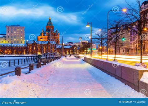 Winter in Helsinki stock image. Image of outdoor, light - 104616917