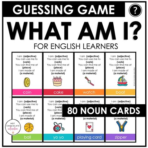 Fun Guessing Game for Kids: What am I? - Describing Objects – Hot Chocolate Teachables