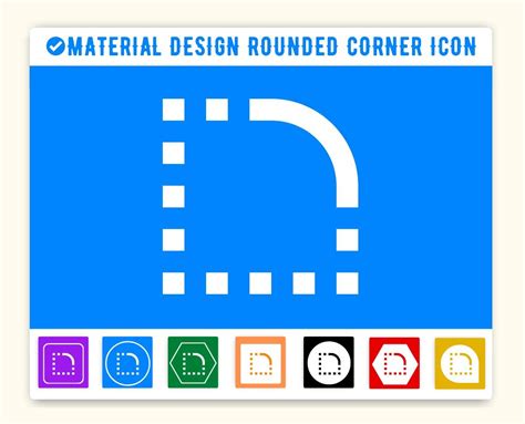 Material Design Rounded Corner Icon | (Shape) Material UI Rounded_Corner Icon, Vuetify, Mat Icon