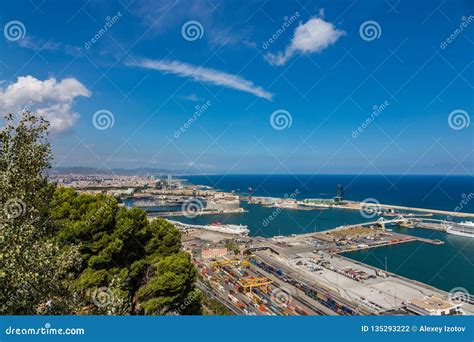 Aerial View of the Port in Barcelona, Spain Stock Photo - Image of landmark, building: 135293222