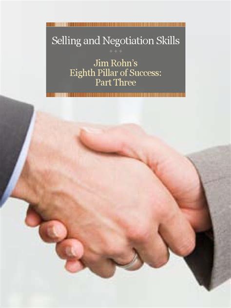 Jim Rohn's Eighth Pillar of Success - Part Three (PDFDrive) | PDF | Sales | Negotiation