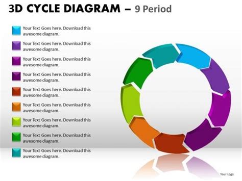 Download Ppt Templates 9 Stages Editable Cycle Diagram PowerPoint Slides - PowerPoint Templates