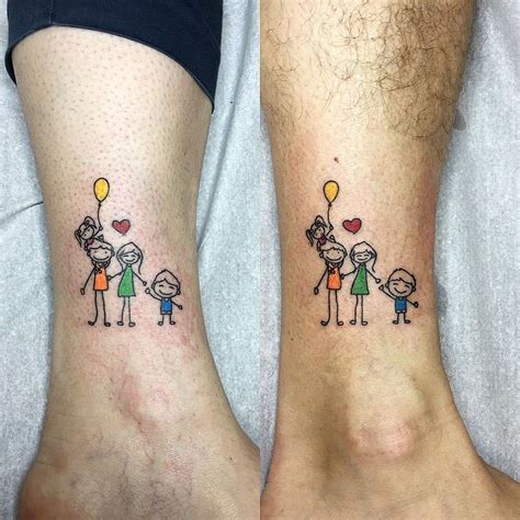 This loving mom and dad got matching family tattoos to represent their ...