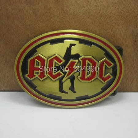 AC/DC belt buckle with antique brass finish FP 03403 suitable for 4cm ...