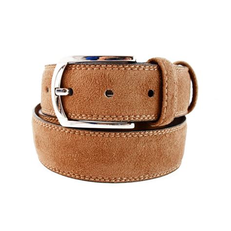 Buy Mens Light Brown Belt - Suede Leather - LeatherBeltsOnline