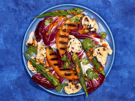 Grilled Okra And Cantaloupe Salad With Piri Piri Dressing - Chatelaine