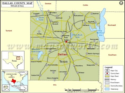 Dallas County Map | Map of Dallas County, Texas