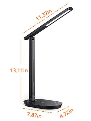 TaoTronics LED Desk Lamp, Adjustable Desk Light, Table Lamp, Dimmable Office Lamp with Night ...