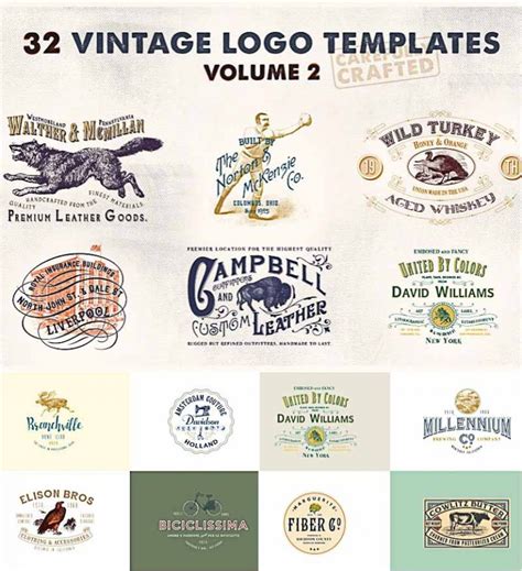 32 Vintage Logo Templates | Free download