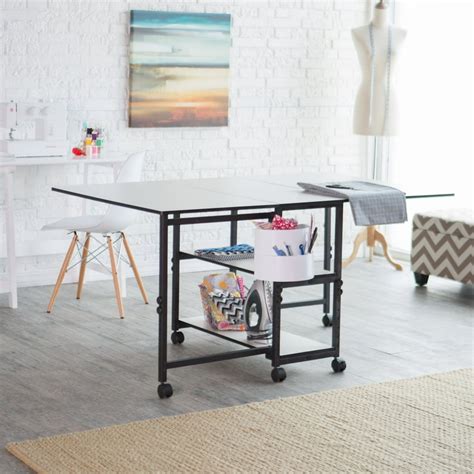 Sullivans Home Hobby Adjustable Height Foldable Table for Sewing and ...