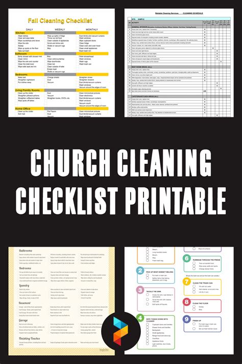 6 Best Images Of Church Cleaning Checklist Printable Spring Cleaning | Images and Photos finder