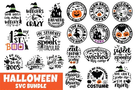 Halloween Quotes Svg Bundle By creativesvgzone | TheHungryJPEG