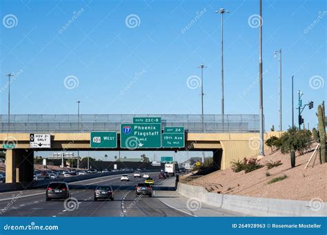 Signs On The Pima Freeway, Loop 101 West Editorial Photo ...