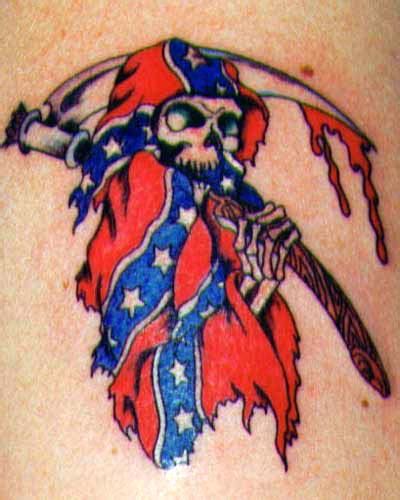 Rebel Flag Reaper Tattoo