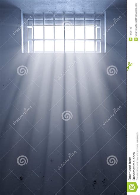 Prison Cell, Inside A Prison Cell. Window Of A Penitentiary. Shadows ...