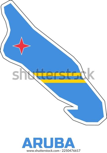 Aruba Country Map Colors Aruba Country Stock Vector (Royalty Free ...