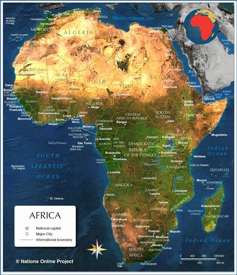 História da África: Mapa - África Atual