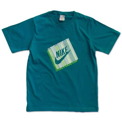 NIKE "Vintage logo tee" T-shirt Lime/Petrolio Retro Regular Fit Tee [S-xl] | eBay