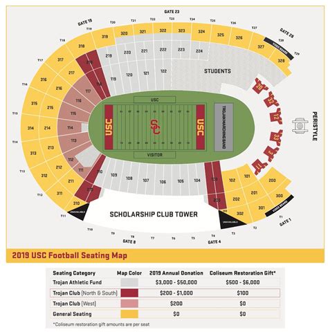 The new seating plan for usc football games when the los angeles ...