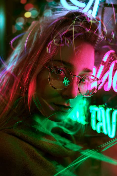 Neon Light Portrait on Behance | Neon lights photography, Neon photoshoot, Light photography