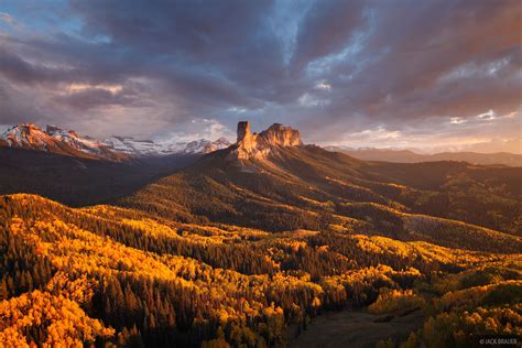 Chimney Rock Sunset : San Juan Mountains, Colorado : Mountain Photography by Jack Brauer