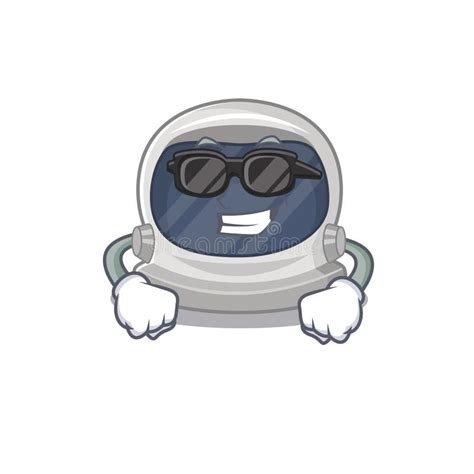 Cool Astronaut Helmet Cartoon Character Wearing Expensive Black Glasses Stock Vector ...