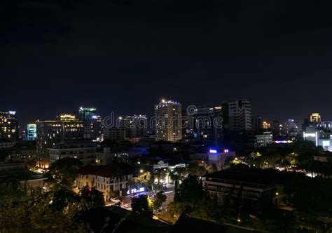 Downtown Central Phnom Penh City Skyline Night View in Cambodia Editorial Photography - Image of ...