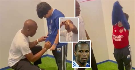 Young Arsenal fan trolls Drogba, Chelsea legend can't believe his eyes ...