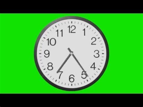 Clock on Green Screen - YouTube | Greenscreen, Clock, Screen