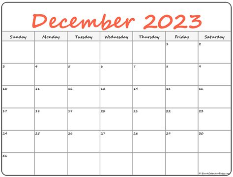 December 2023 calendar | free printable calendars