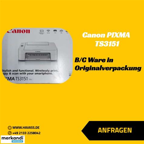 Canon PIXMA TS3151, Colour, Inkjet All-in-One White - A4, 3-in-1 ...