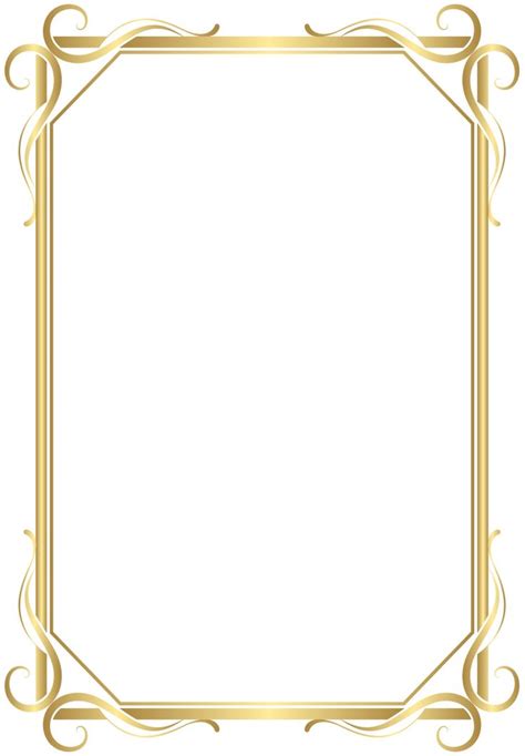 Frame Border Transparent PNG Gold Image | Gallery Yopriceville - High ...