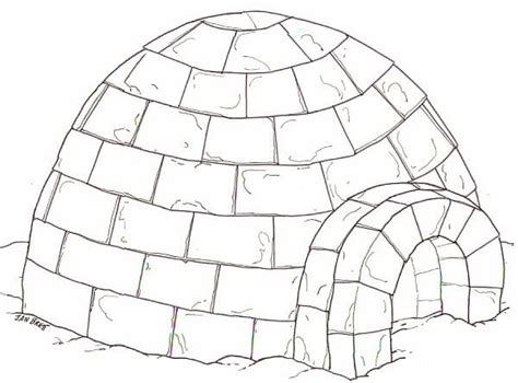 Igloo for Kids Coloring Page - Free Printable Coloring Pages for Kids