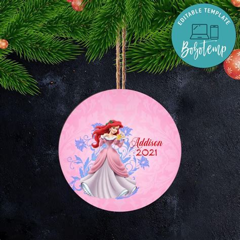 Ariel Christmas Wood Ornament Gift | Bobotemp