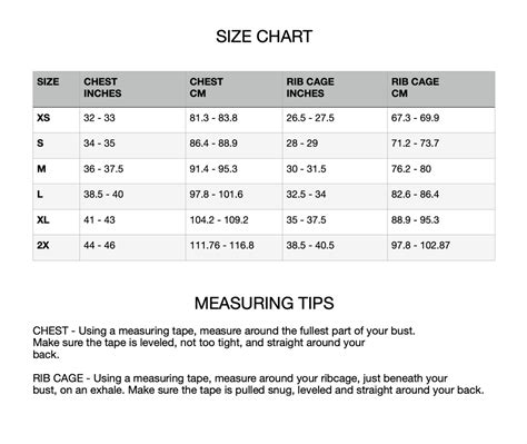 Compression Top FTM Trans Binder Size Chart | RodeoH