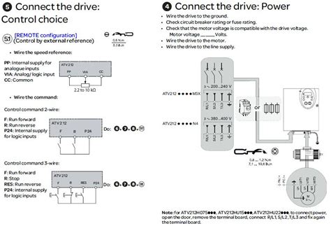 What are the basic wiring connections for the ATV212 drive?