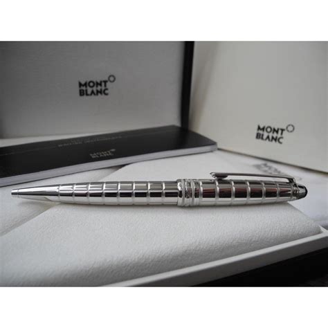 MONTBLANC MEISTERSTUCK SOLITAIRE Platinum-Plated FACET BALLPOINT PEN 38248 NEW SET