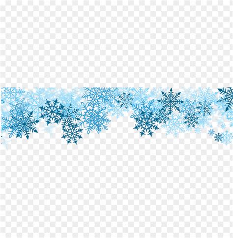 blue snowflakes border PNG image with transparent background | TOPpng