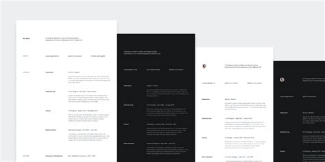 CV - Minimal 4 Column Grid | Figma