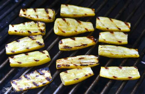 Grilled Yellow Squash with Lemon & Chive Vinaigrette - A Southern Soul