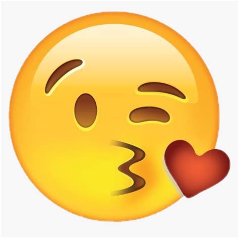 Emoji Emoticon Kiss Sticker Heart - Whatsapp Sticker Png, Transparent Png , Transparent Png ...