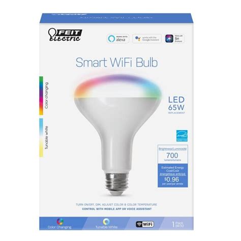 Feit Electric Feit Smart WiFi 65-Watt EQ LED Br30 Color-enhancing ...