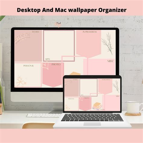 Productivity Pink Desktop Organizer Wallpaper Student Wallpaper Organizer, , MacBook ...