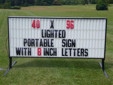 NEW PORTABLE MARQUEE LIGHTED BUSINESS SIGN W/ 8" LETTERS 40"X96 ...