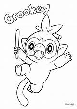Grookey Coloring Bubakids Sketch Page sketch template